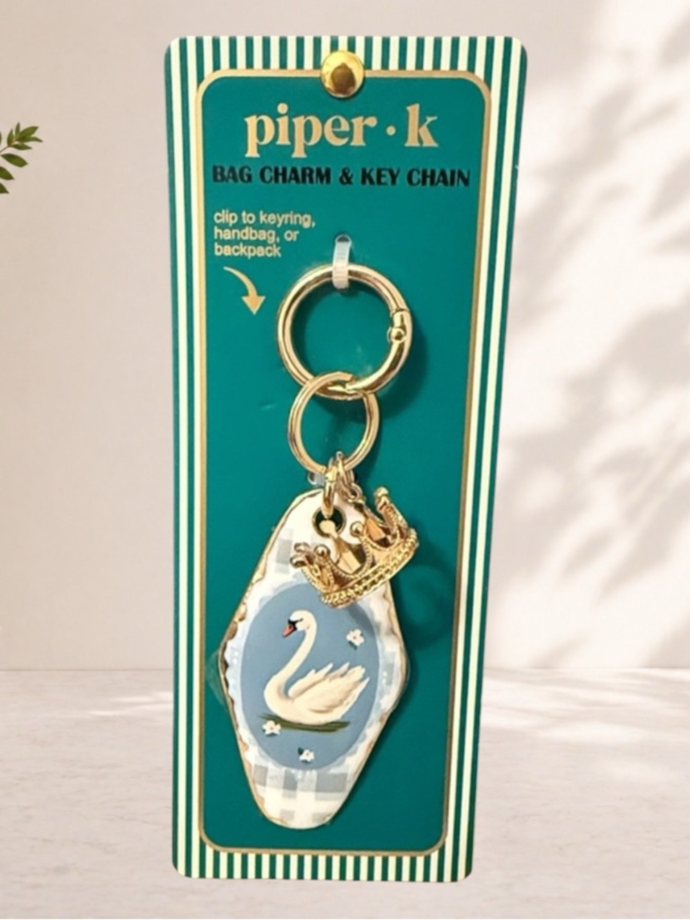 Piper·k Swan Bag Charm & Keychain